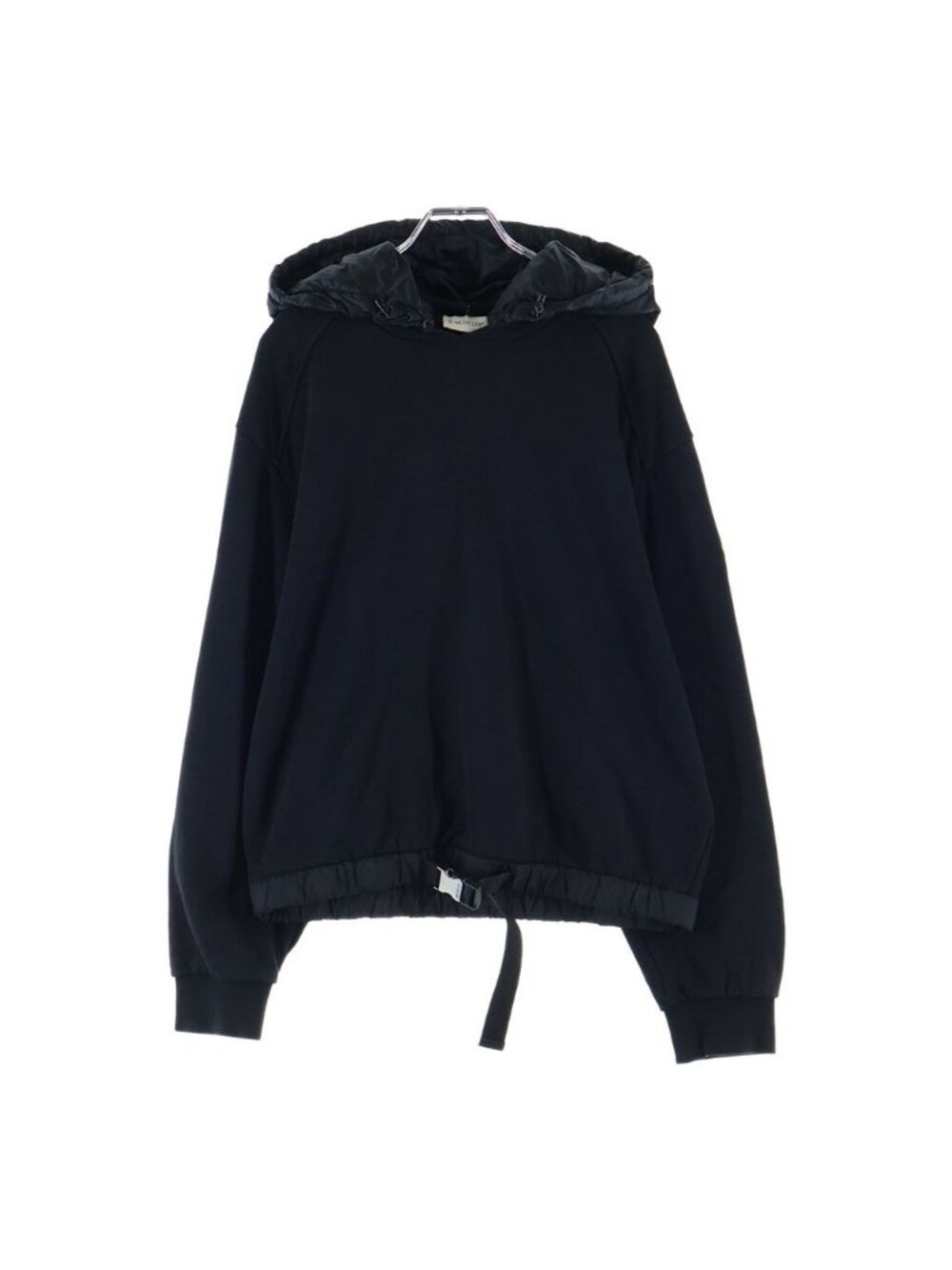 Moncler Hooded Down Contrast Sweatshirt Hoodie Cotton Black